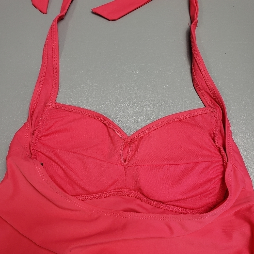 Catalina pink halter tankini bathing suit top M - Picture 6 of 8